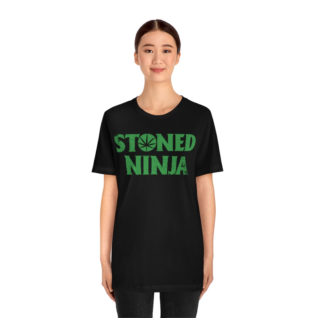 STONED NINJA Green Logo Tee