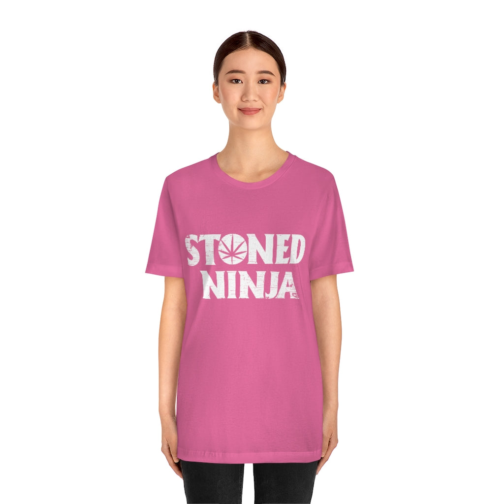 STONED NINJA White Logo Tee