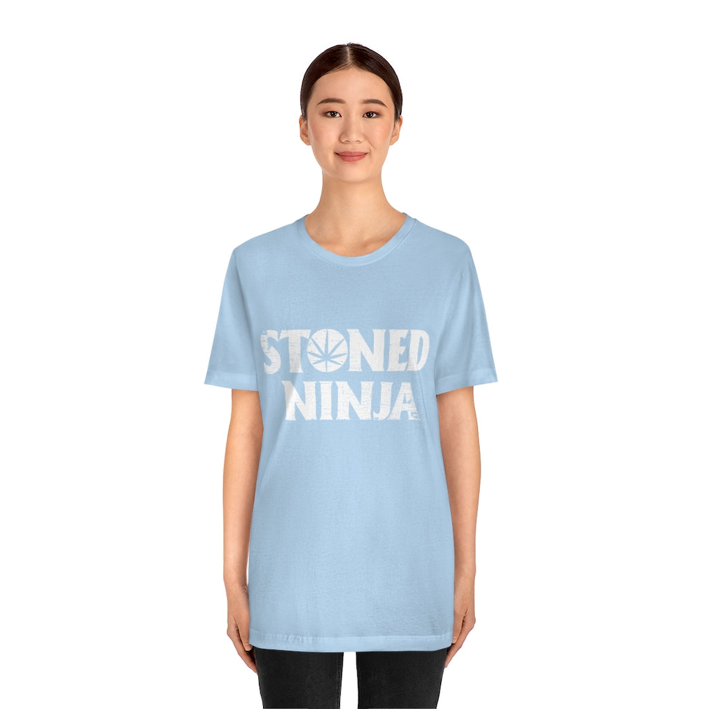 STONED NINJA White Logo Tee