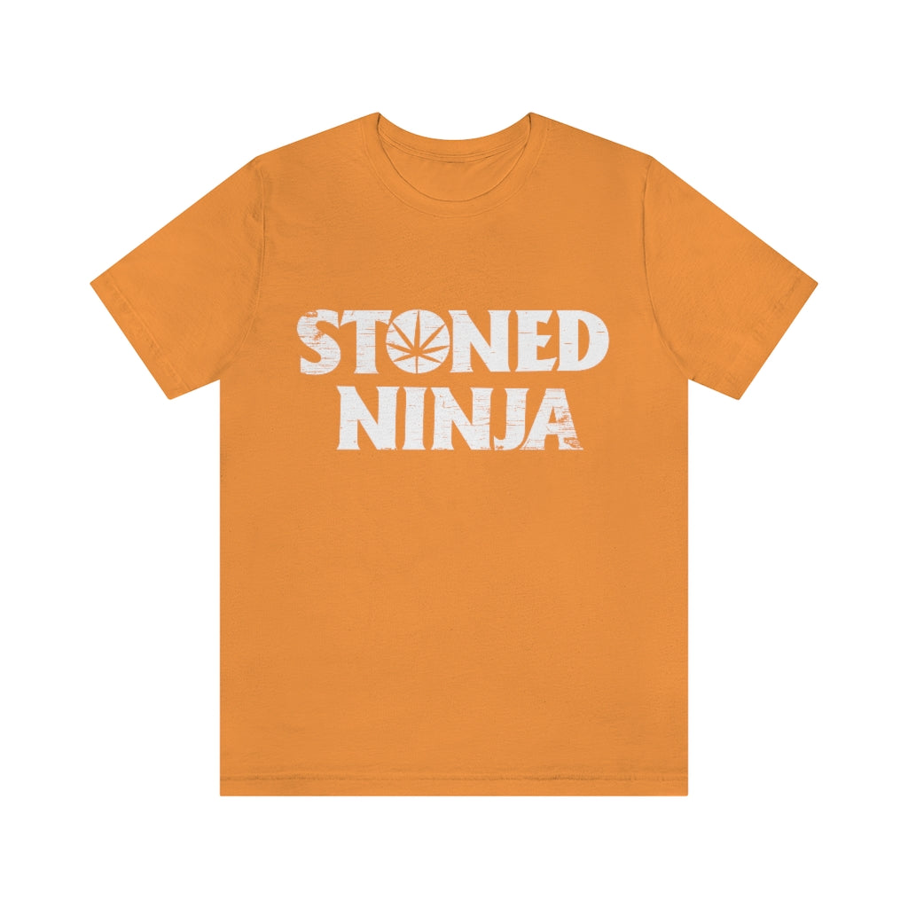 STONED NINJA White Logo Tee