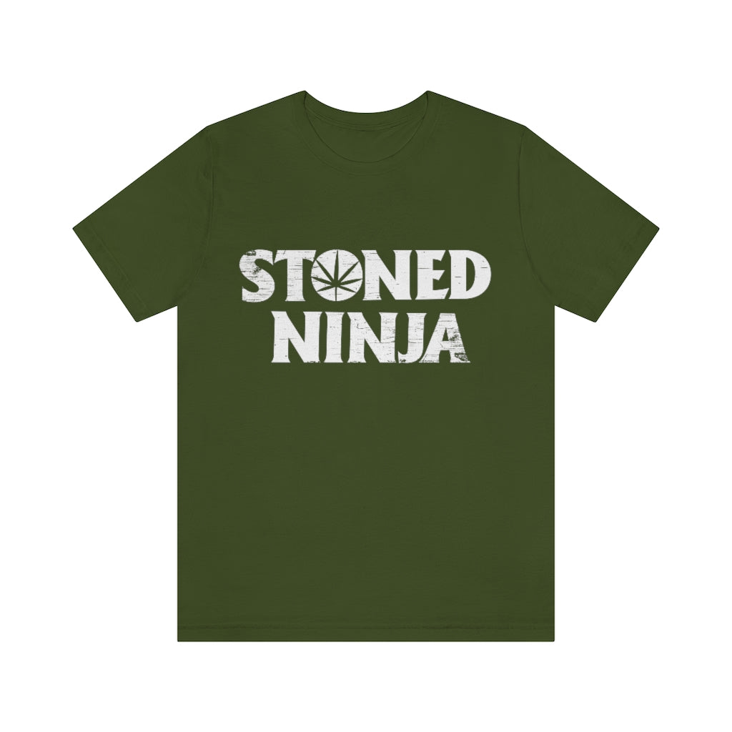 STONED NINJA White Logo Tee
