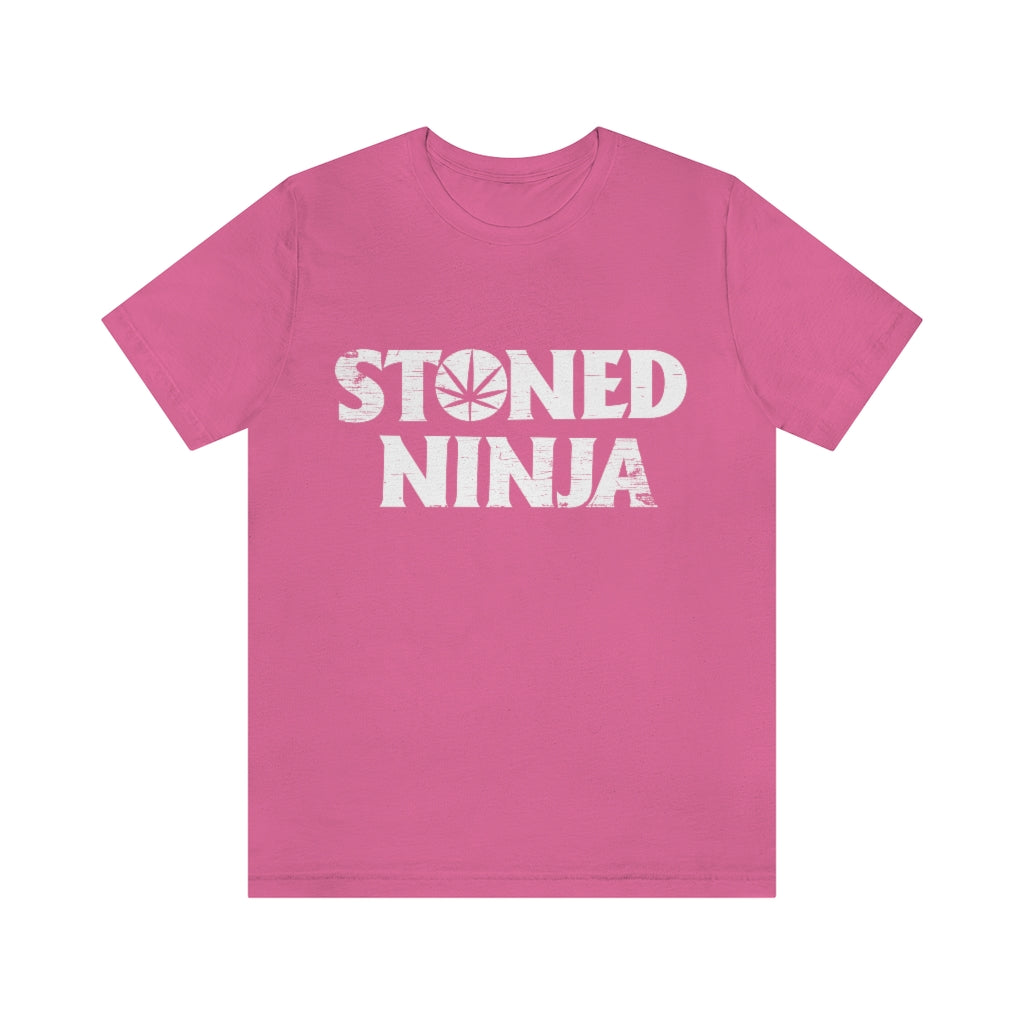 STONED NINJA White Logo Tee