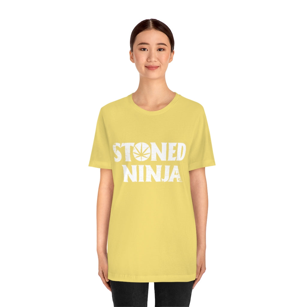 STONED NINJA White Logo Tee