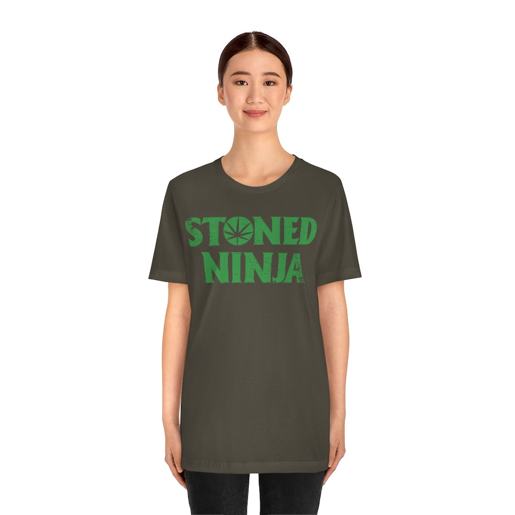 STONED NINJA Green Logo Tee