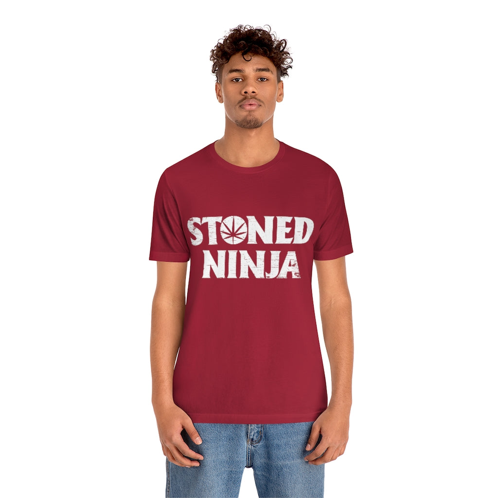 STONED NINJA White Logo Tee