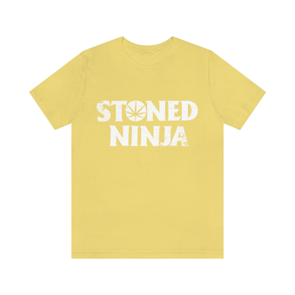 STONED NINJA White Logo Tee