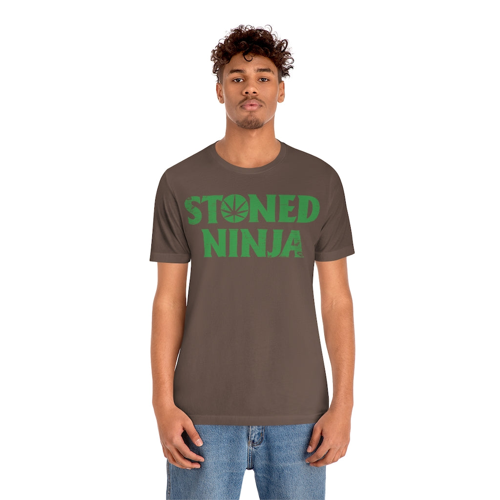 STONED NINJA Green Logo Tee