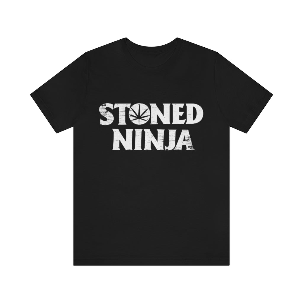 STONED NINJA White Logo Tee