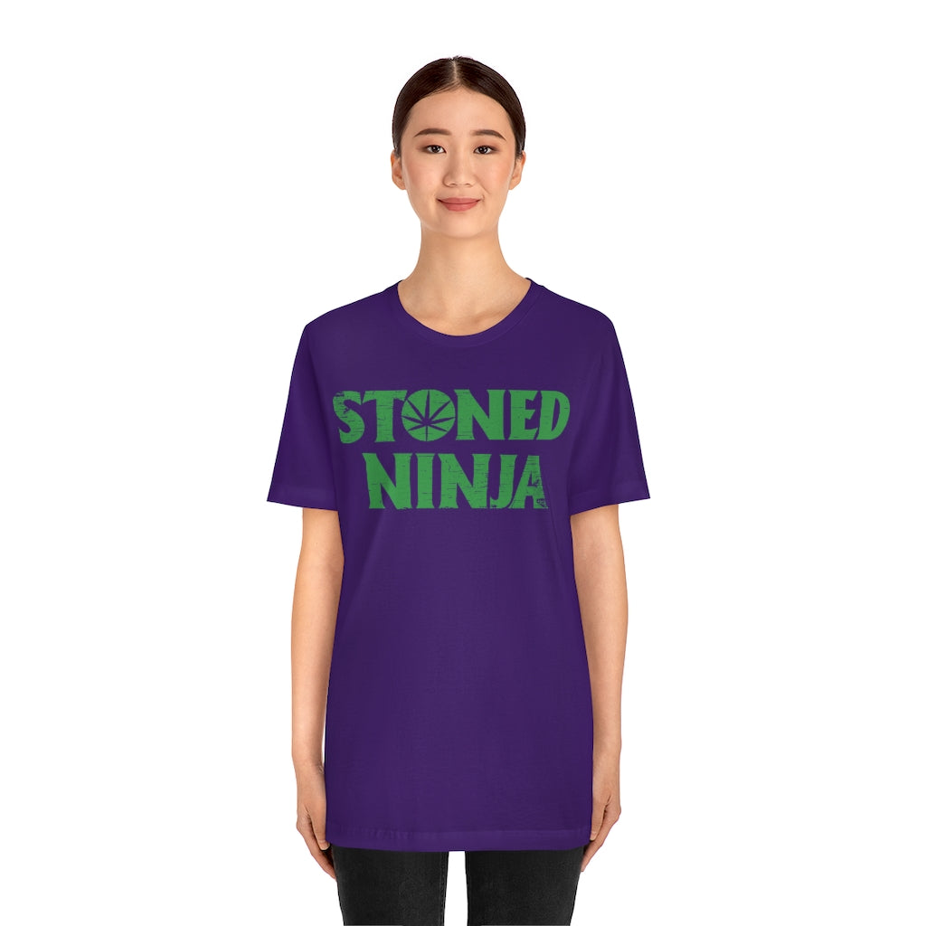 STONED NINJA Green Logo Tee