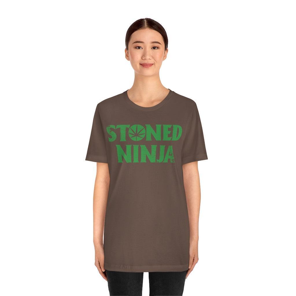 STONED NINJA Green Logo Tee