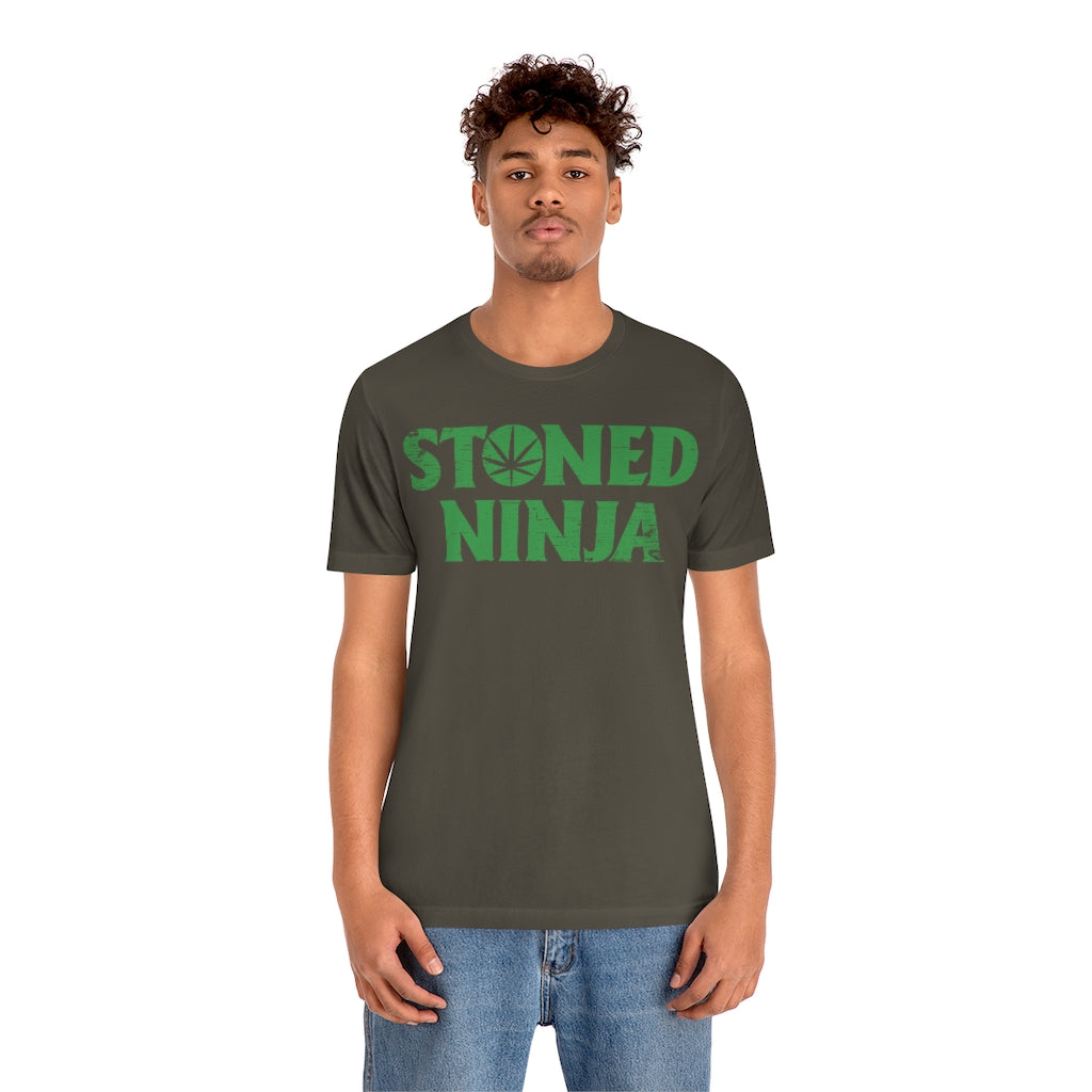 STONED NINJA Green Logo Tee