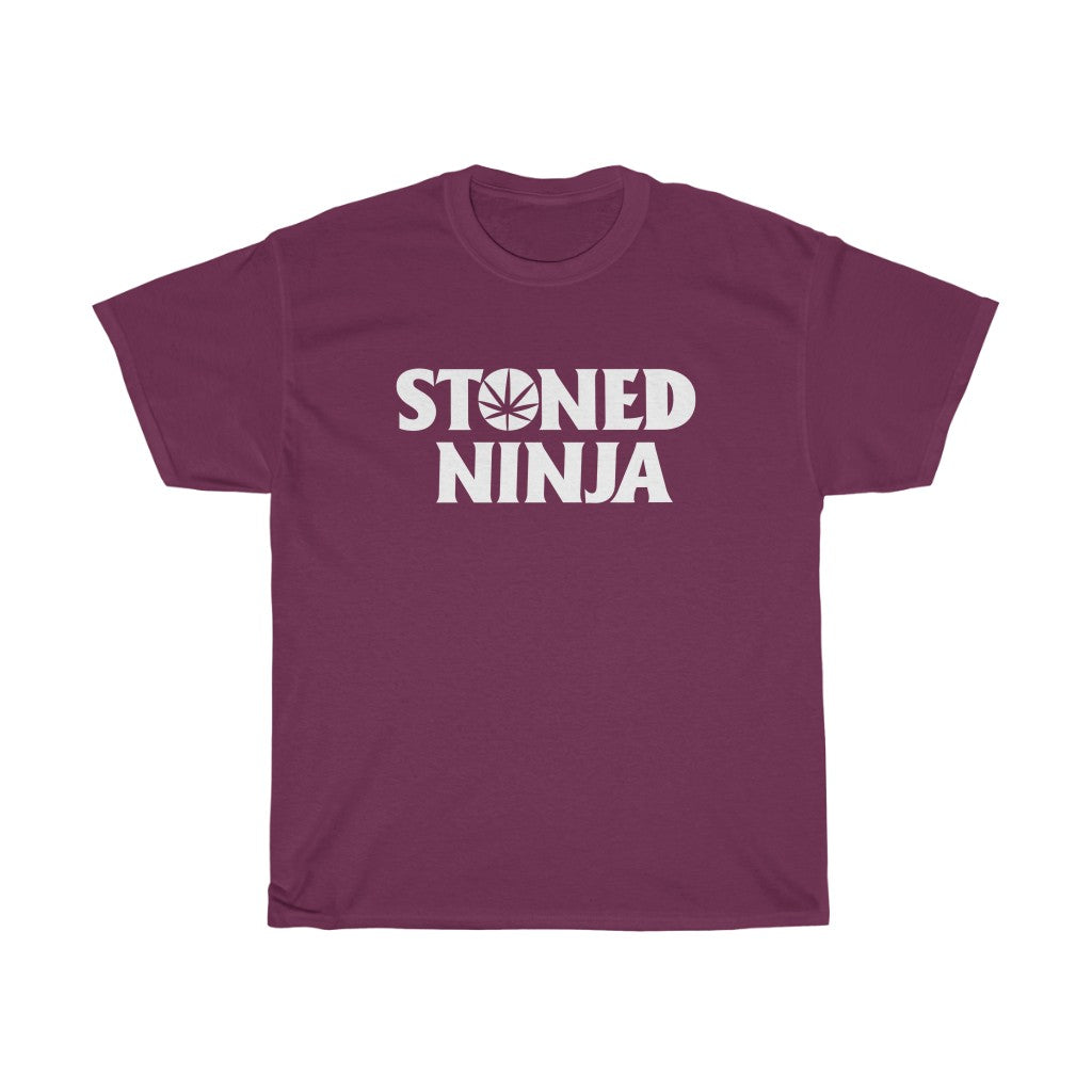 STONED NINJA White Logo Tee