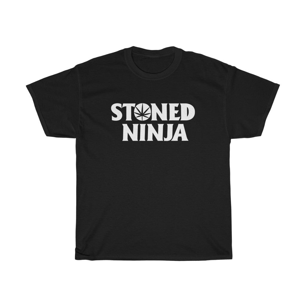 STONED NINJA White Logo Tee