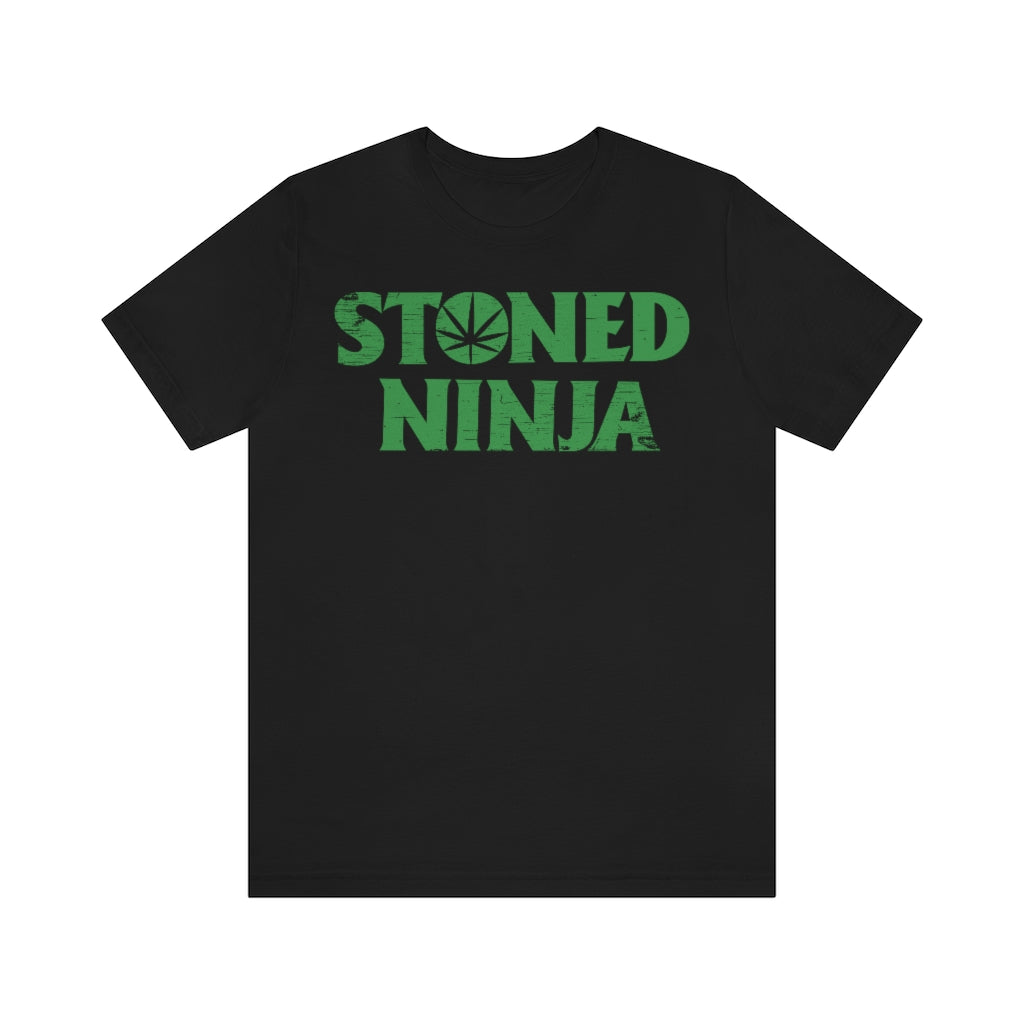 STONED NINJA Green Logo Tee