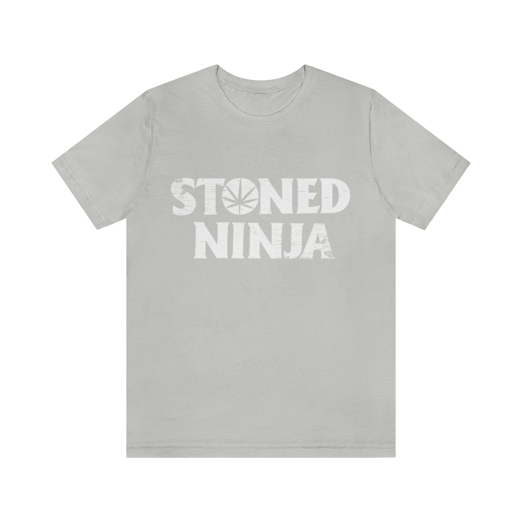 STONED NINJA White Logo Tee