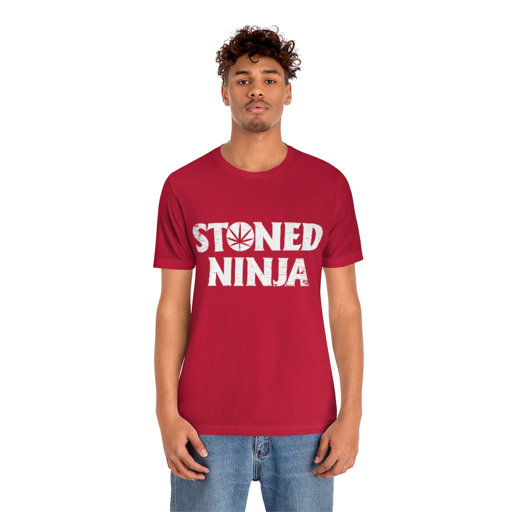 STONED NINJA White Logo Tee