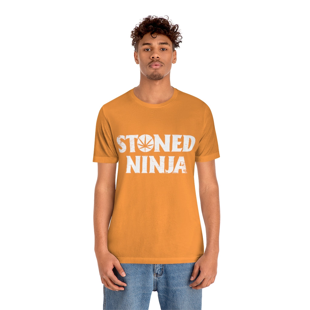 STONED NINJA White Logo Tee