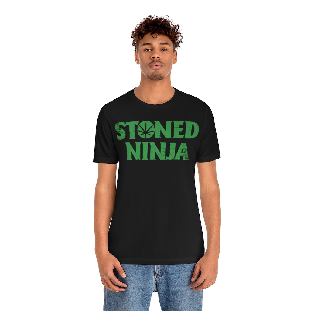 STONED NINJA Green Logo Tee