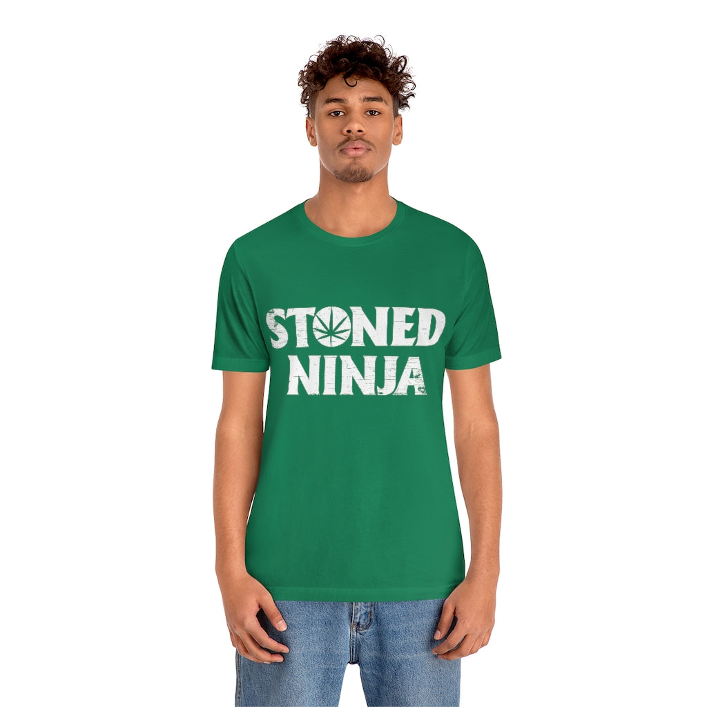 STONED NINJA White Logo Tee