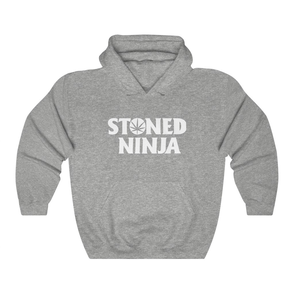 STONED NINJA White Logo Hoodie