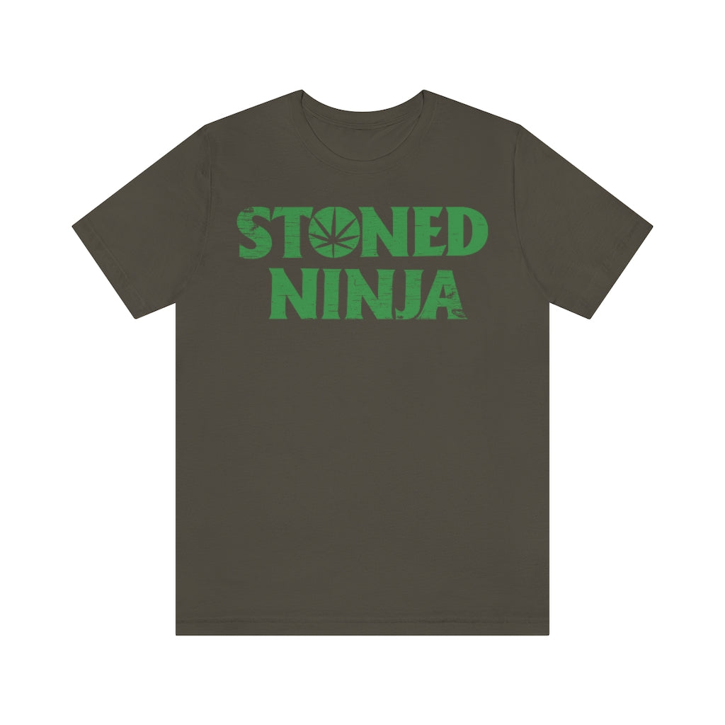 STONED NINJA Green Logo Tee