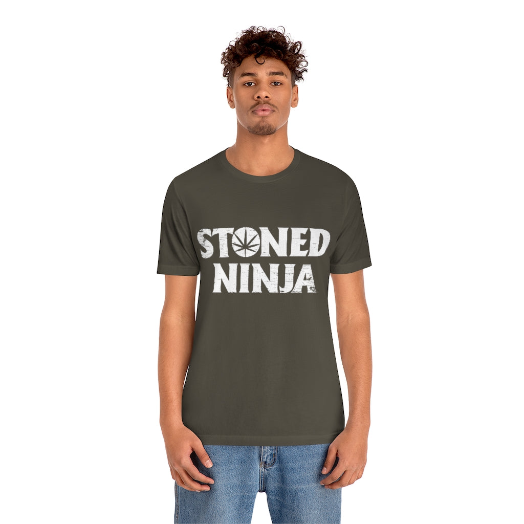 STONED NINJA White Logo Tee