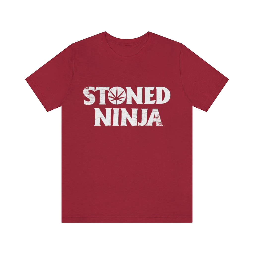 STONED NINJA White Logo Tee