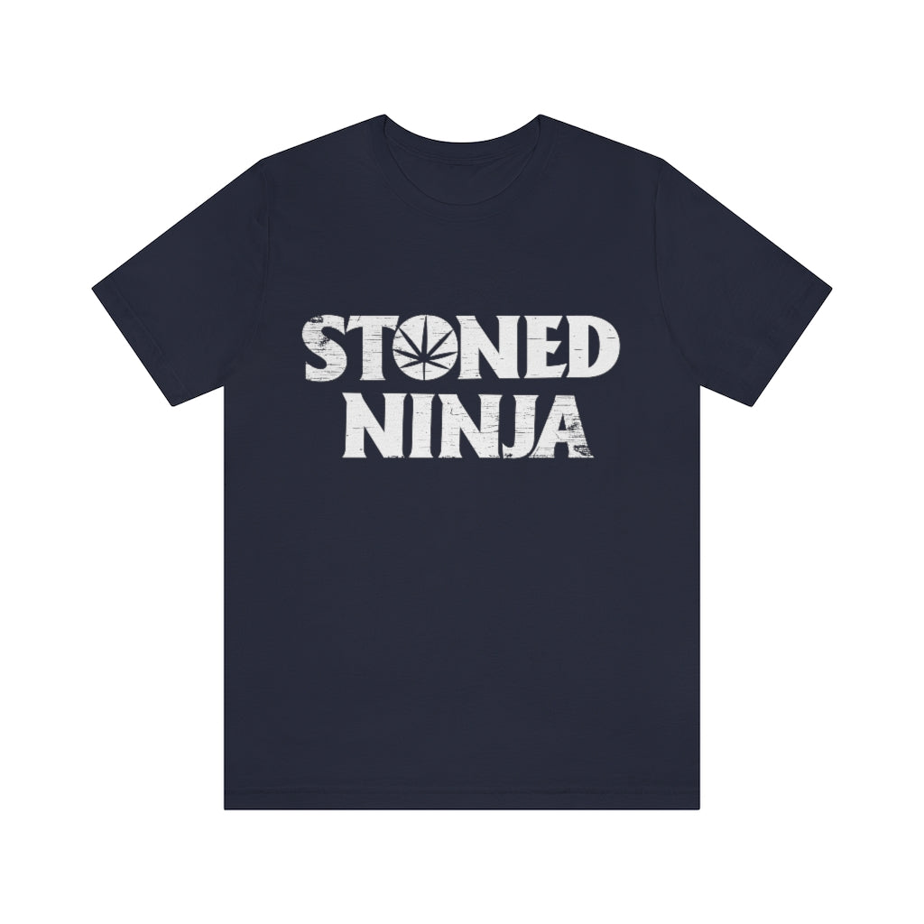 STONED NINJA White Logo Tee