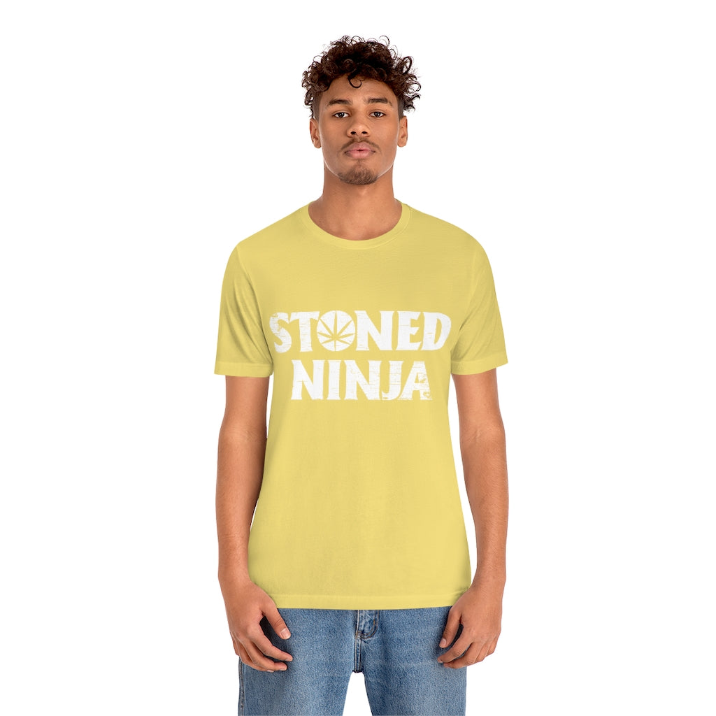 STONED NINJA White Logo Tee