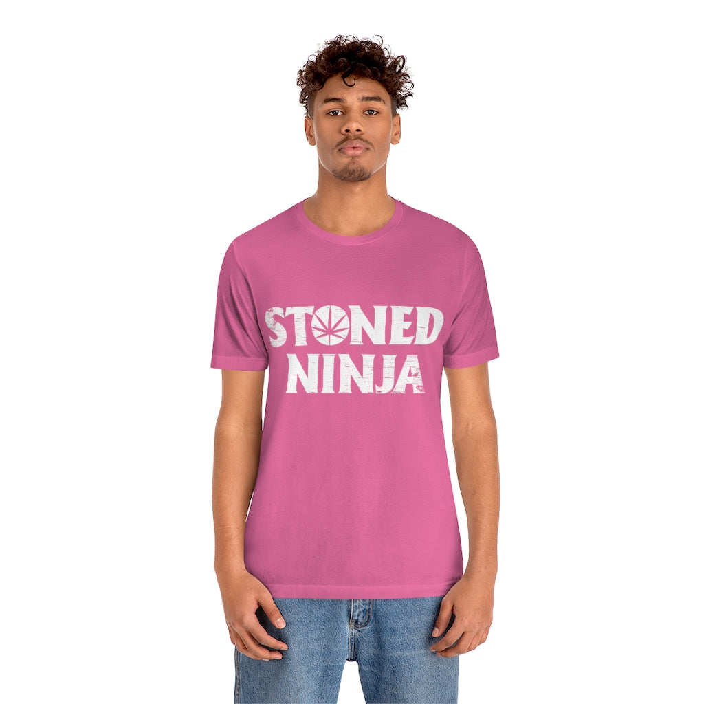 STONED NINJA White Logo Tee