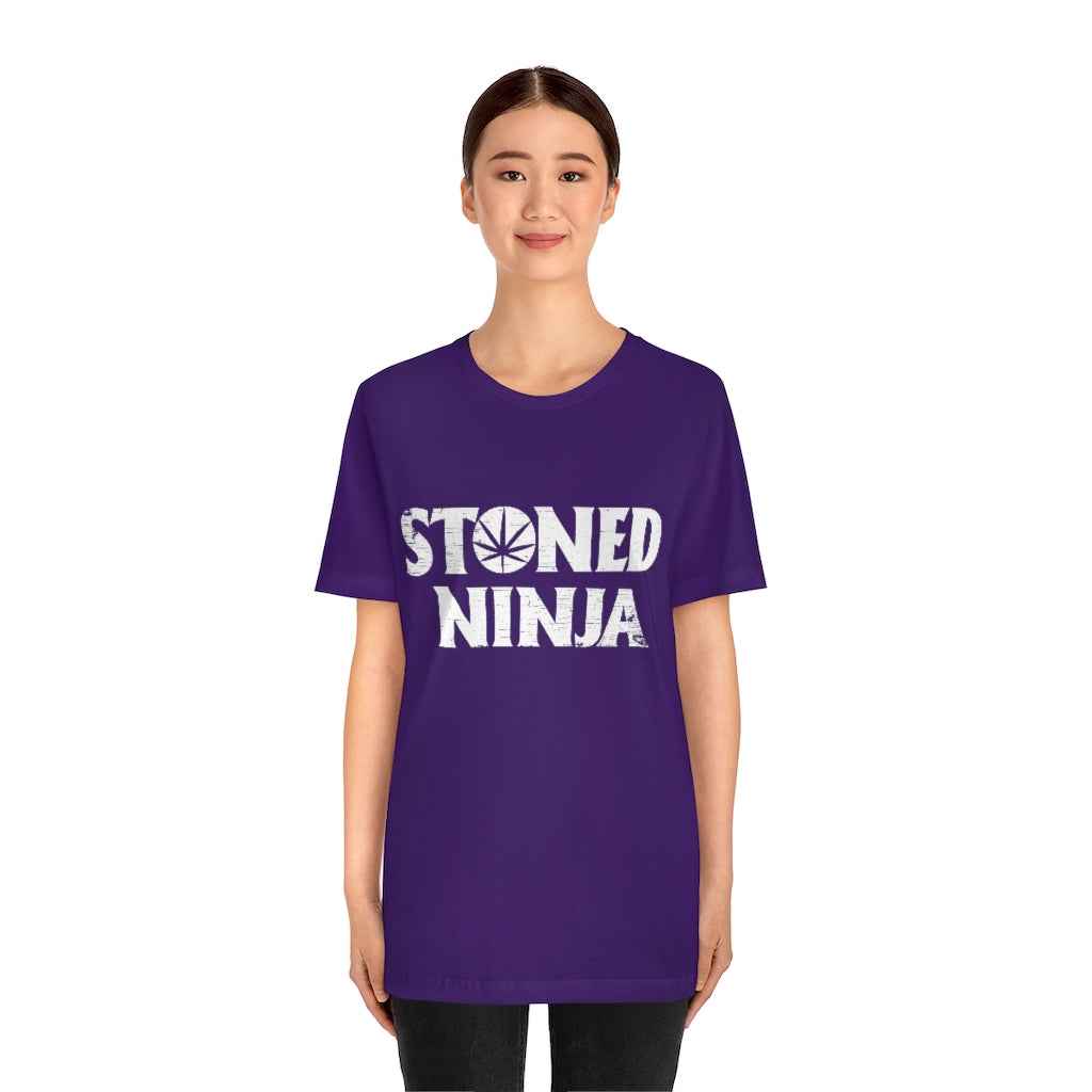 STONED NINJA White Logo Tee