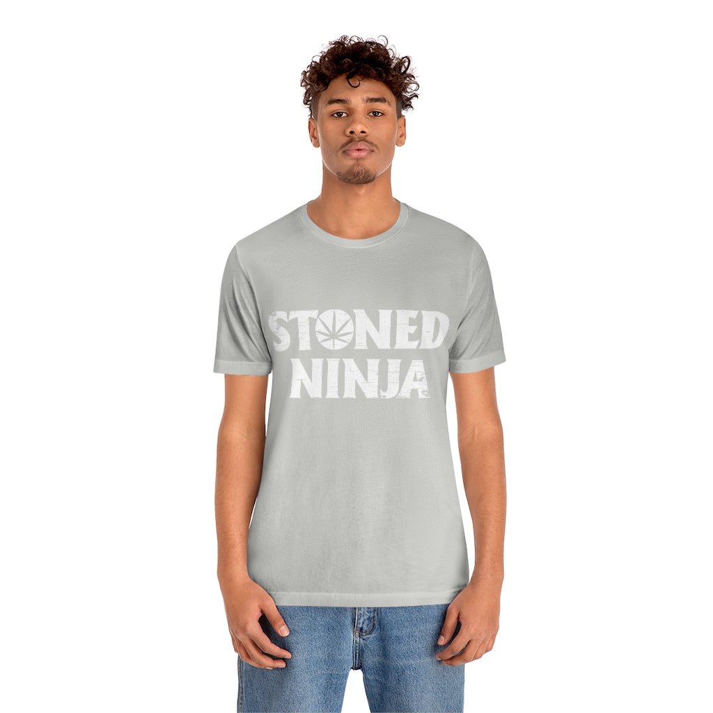 STONED NINJA White Logo Tee