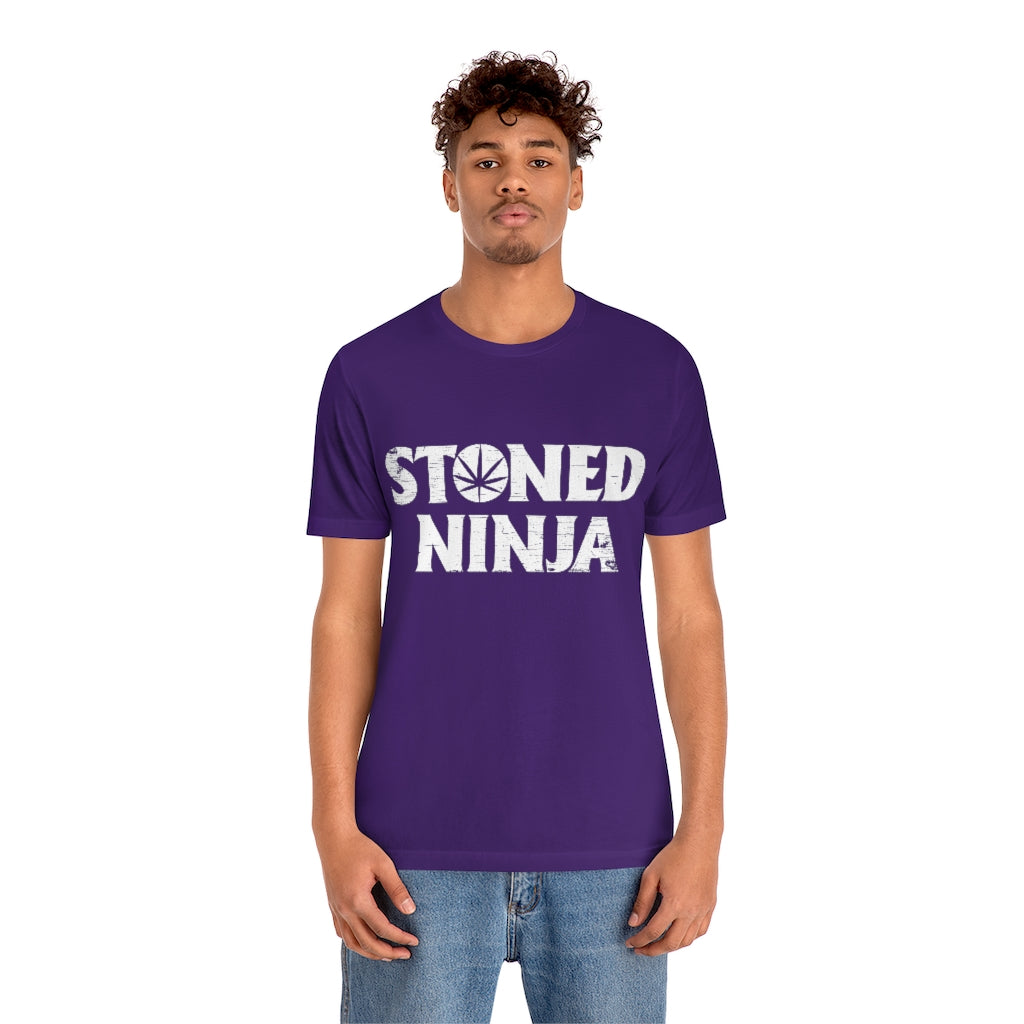 STONED NINJA White Logo Tee