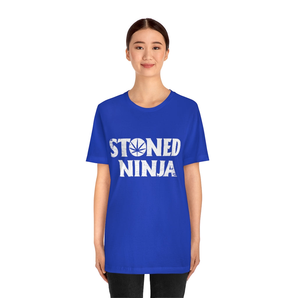 STONED NINJA White Logo Tee