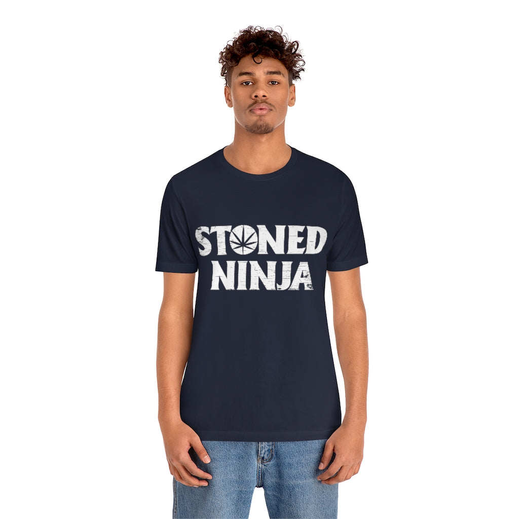 STONED NINJA White Logo Tee